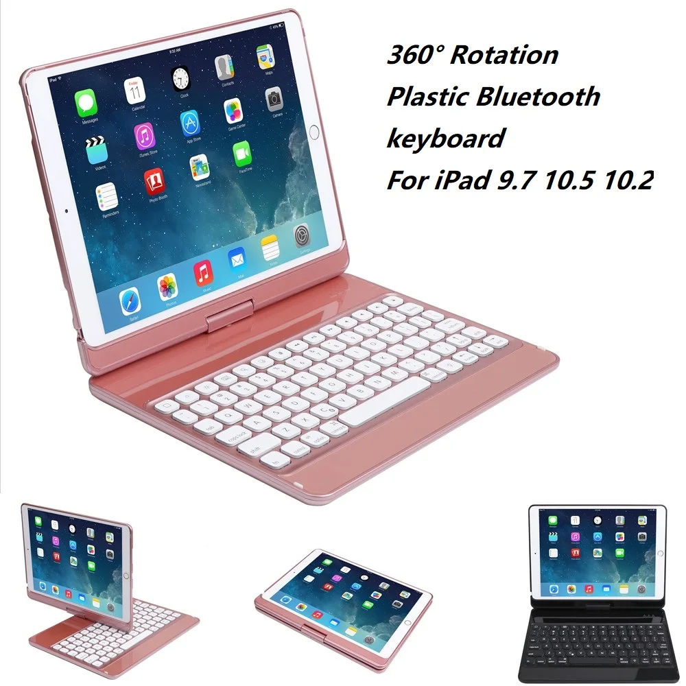 360 градусов пластиковая bluetooth-клавиатура Защитный чехол с подставкой для iPad Air 1 2