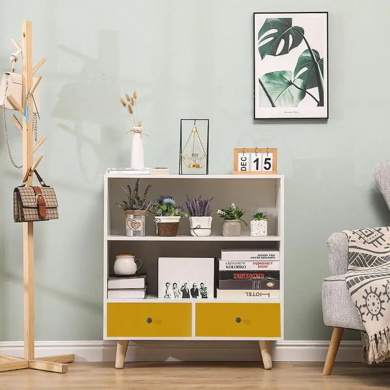 Ретро простой шкаф с ящиками для хранения Ванная комната и деревянным стволом