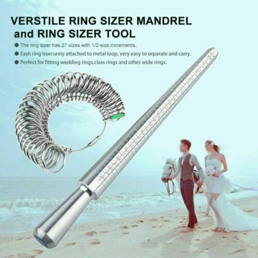 

Металлическое кольцо Sizer Mandrel Stick измеритель пальца кольцо для измерения размера пальца 11,6-22,3 мм стандартный набор колец для инструмента