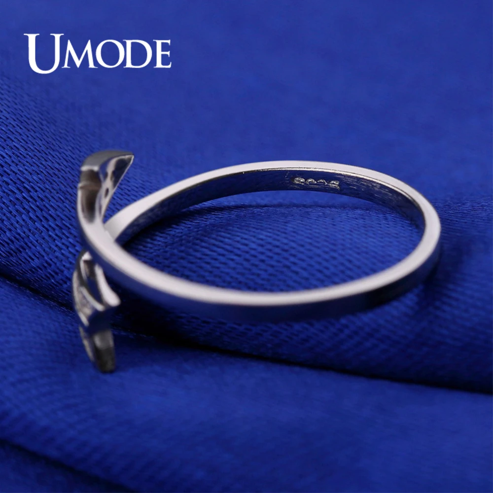 UMODE новые модные открытые кольца из стерлингового серебра 925 пробы со стрелками