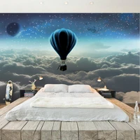 custom nordic star mural hot air balloon sofa background wallpaper childrens room boys and girls bedroom bedside 3d wallpaper