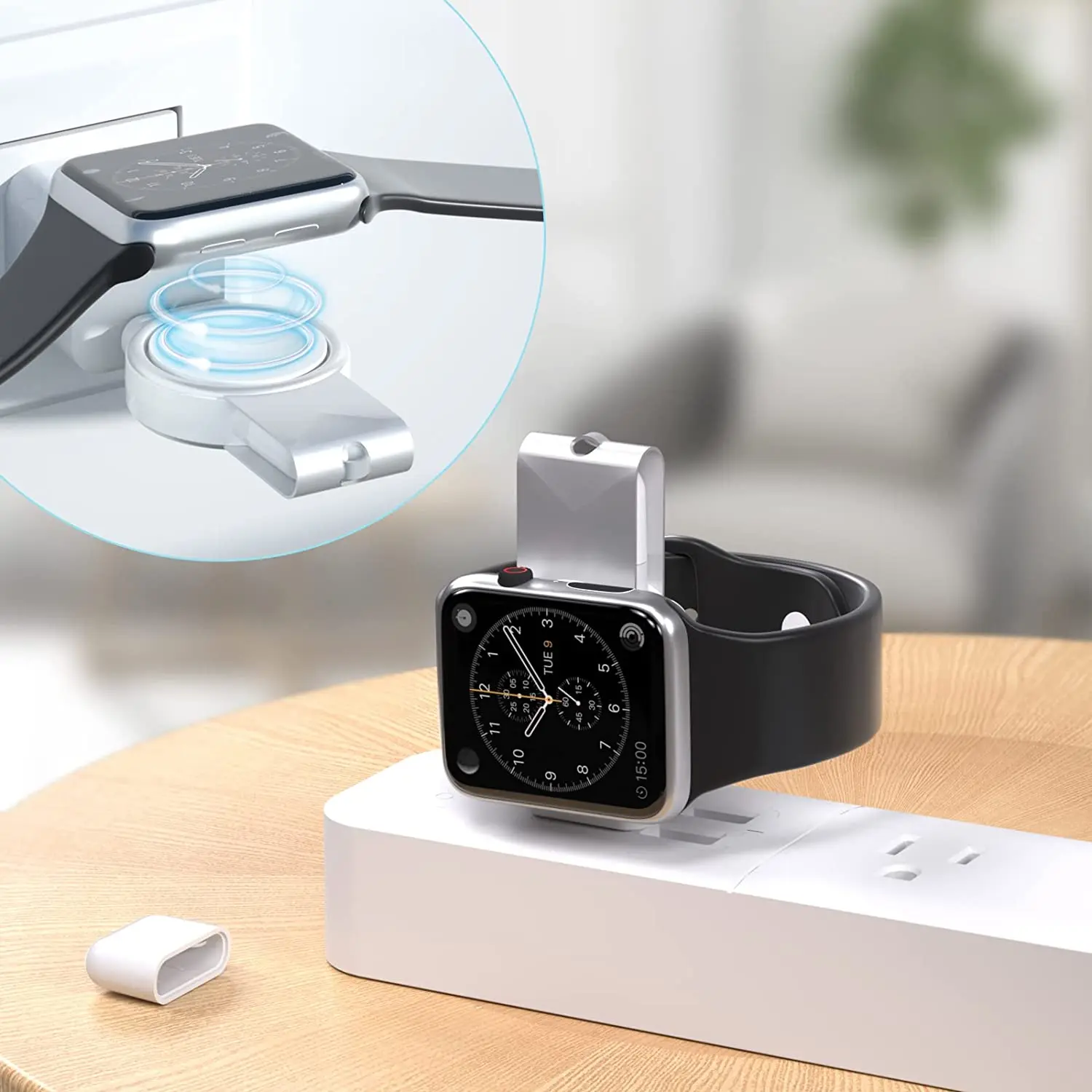 Магнитное Беспроводное зарядное устройство 2 в 1 для Apple Watch 7 6 портативная
