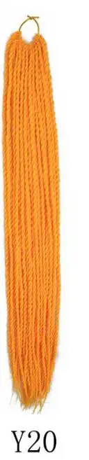 Qphair Ombre Сенегальские вьющиеся волосы крючком косы 24 дюйма 30 корней/упаковка синтетические плетеные волосы для женщин черные кроличьи волосы - Цвет: y20