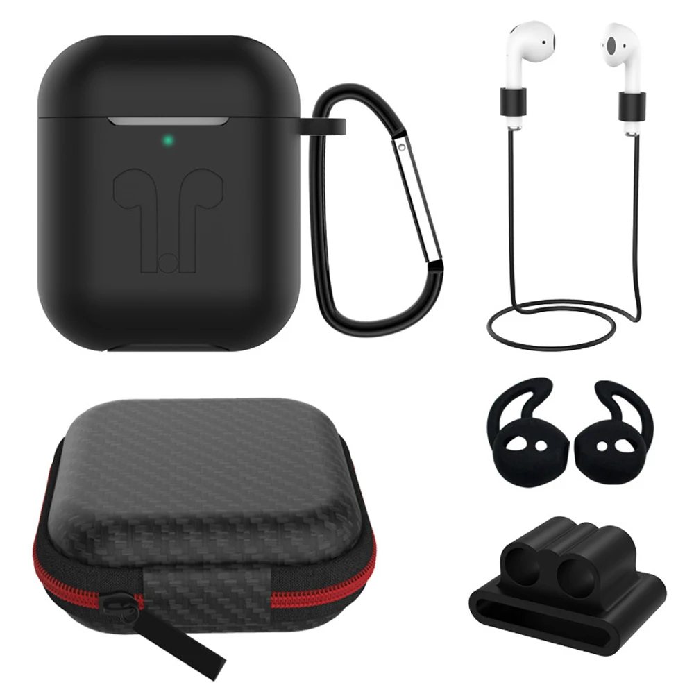 Силиконовый чехол для наушников Airpods 6 шт. защитный аксессуары Apple беспроводные