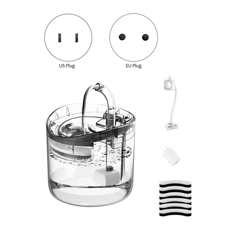

Умный фонтан для воды со смесителем, диспенсер для воды, прозрачный зеркальный питьевой фильтр, датчик подачи воды