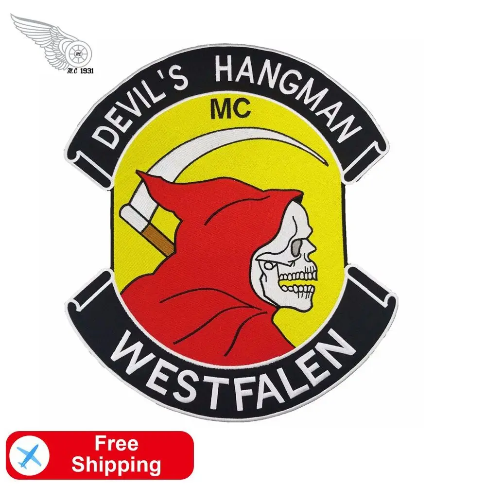 Вышитые Клубные термоклейкие нашивки westдал Devil's MC для одежды Байкерская