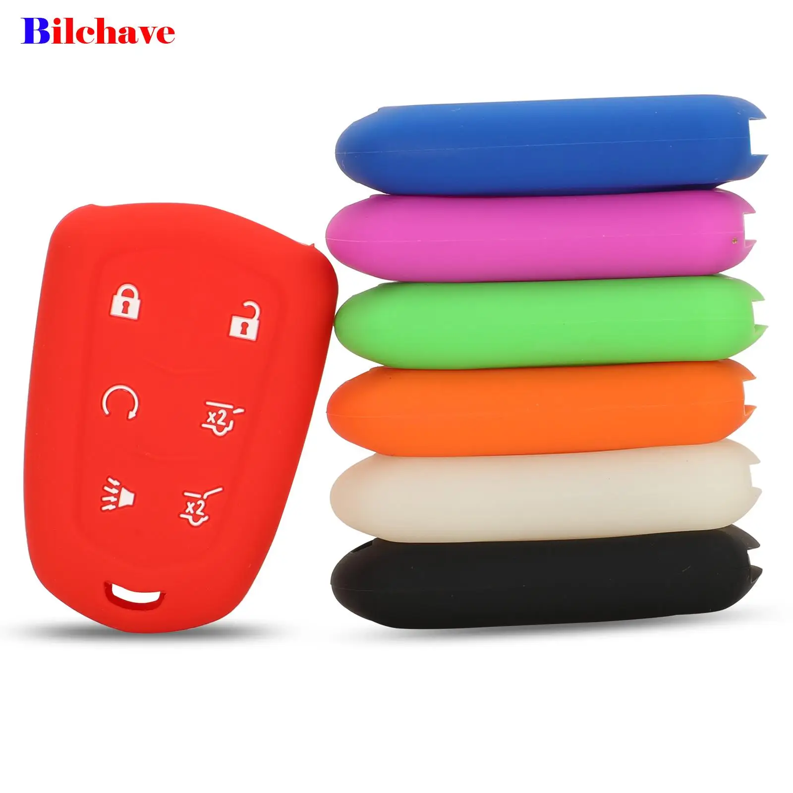 

Jingyuqin 10 шт. для Cadillac Escalade 2015 - 2016 Fob 3 кнопки силиконовая смарт-задняя крышка автомобильный Стайлинг протектор