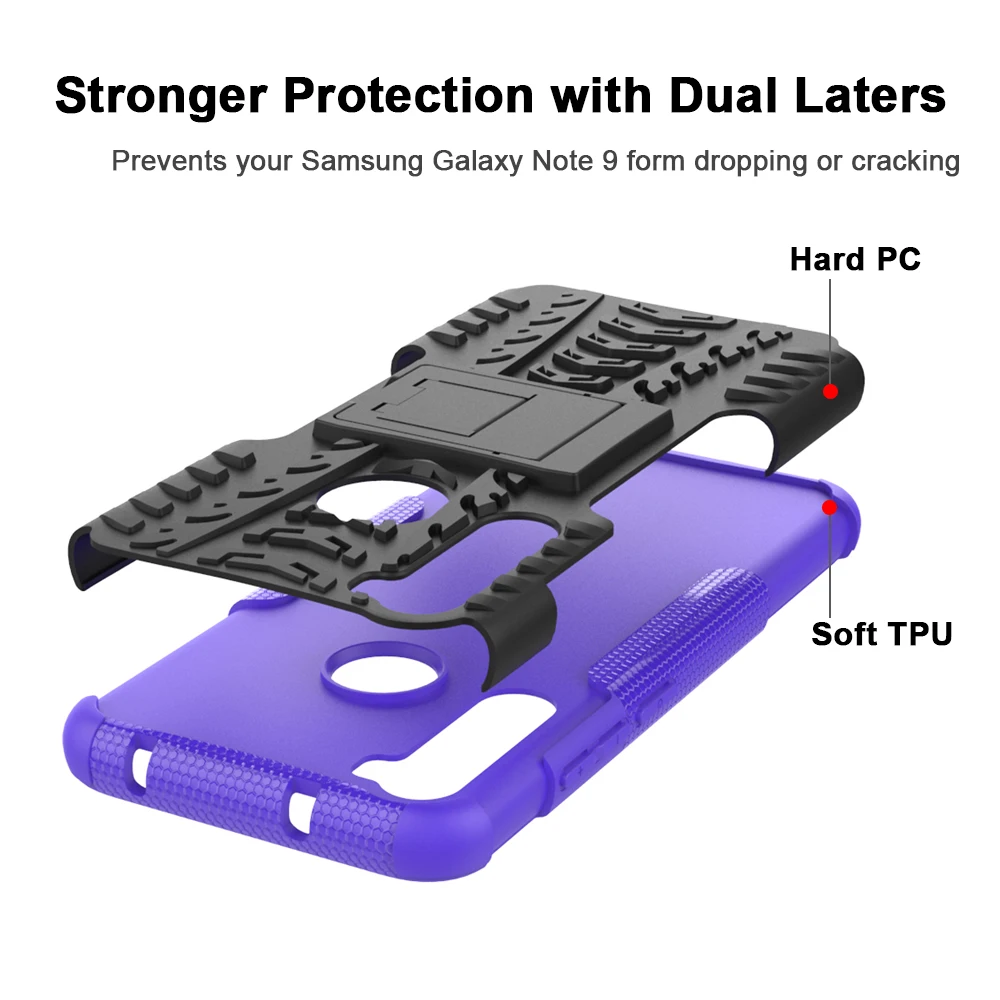 For Xiaomi Redmi Note 8 Pro Armor Shockproof Case Cover Hybrid Hard Back Protective Cases Holder Stand Support |