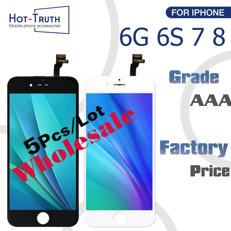 5Pcs/Lot LCD For iPhone 6 6S 7 8 Display Touch Screen Digitizer Replacement Assembly AAA+++ Top Quality | Мобильные телефоны и