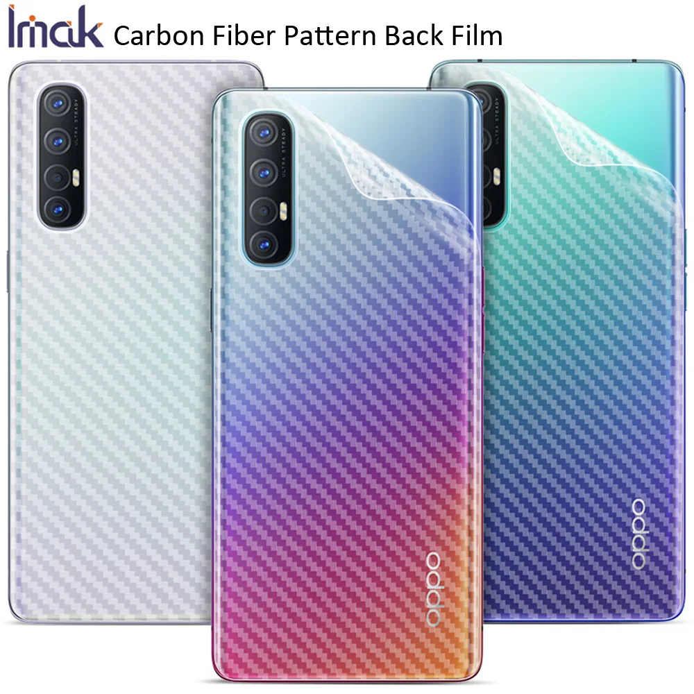 IMAK углеродное волокно шаблон задняя пленка для Oppo Reno3 Pro задний стикер волокна