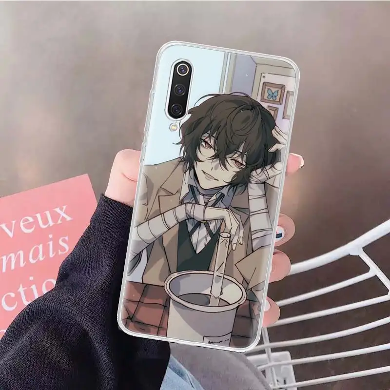 anime bungou stray dogs dazai osamu soft phone case for xiaomi redmi note 10 10s 9 9s 8 7 8t 11s 11t 11 pro 9a 9t 9c 8a 7a shell free global shipping