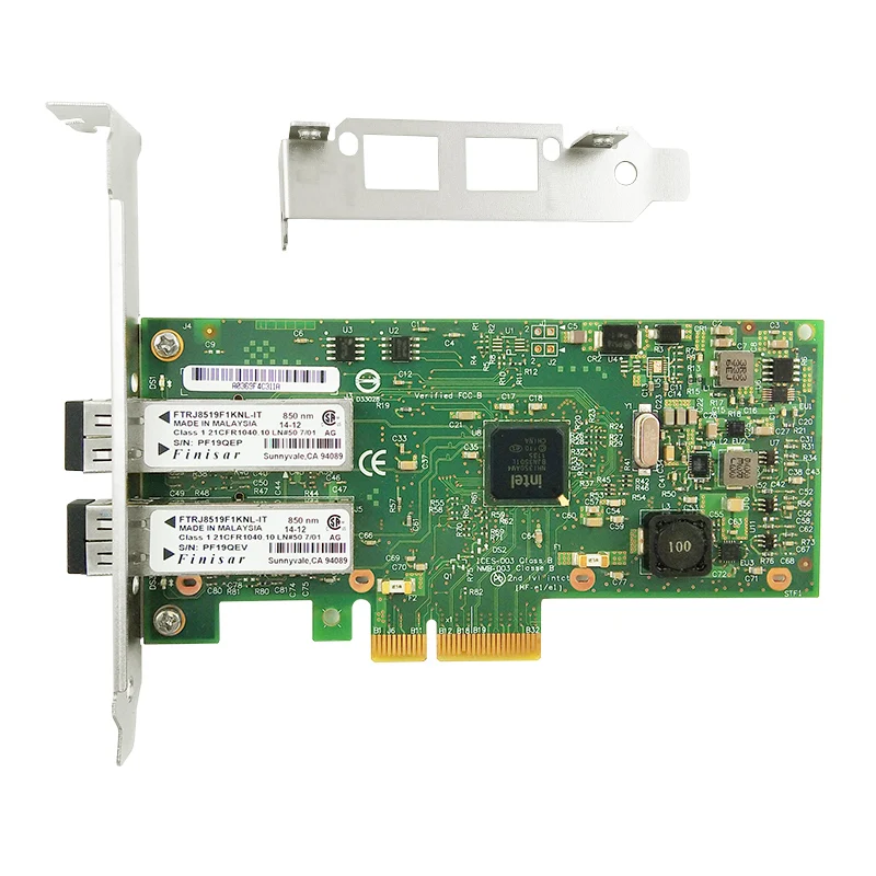 I350-F2 PCI Express двухпортовый гигабитный Ethernet сетевой адаптер карта волоконно-оптический сервер Intel I350 NIC
