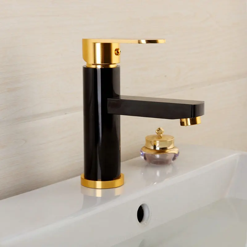 Basin Faucet 1 Monite смеситель для ванной комнаты 7 вариантов ручная роспись пространство Алюминиевые Металлические материалы 1 ручка горячий и холодный смеситель, кран - Цвет: Basin Faucet 1