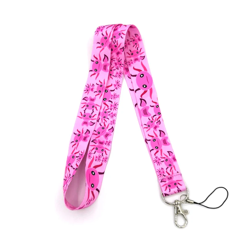 

Axolotl Dragon Cartoon Neck Strap Lanyard For Keys ID Card Gym Mobile Phone Straps USB Badge Holder Hang Rope Keycord Lanyards