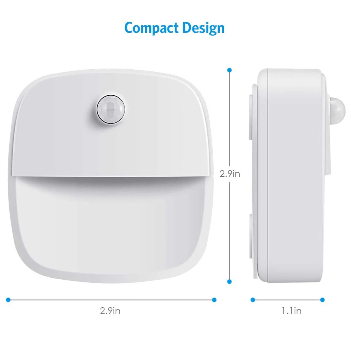 Умный ночник с датчиком движения светодиодный на батарейках прикроватная лампа