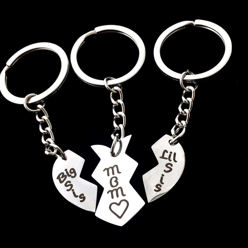 Брелки из нержавеющей стали для мамы и дочки 3 шт./лот/набор | Украшения аксессуары