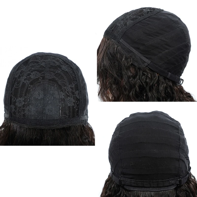 Бразильская волнистая челка парик медово Светлый коричневый 99J Бордовый Красный