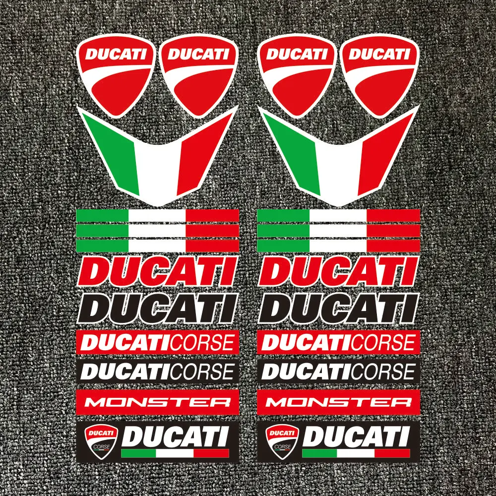 Светоотражающие наклейки на шлем Мотокросс с итальянским флагом для Ducati логотип