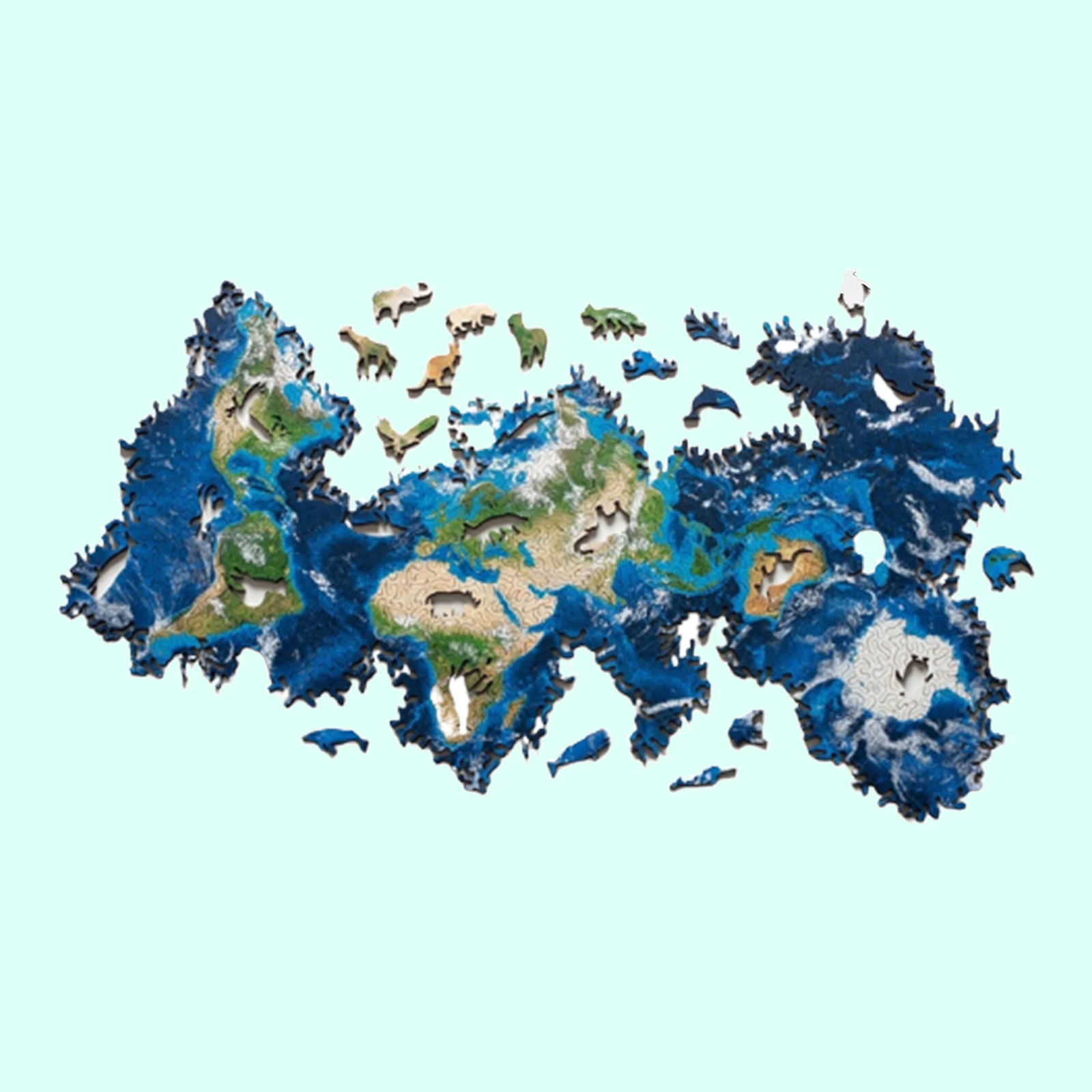 

Wooden Puzzle Wooden Jigsaw Puzzle 492 Pieces Infinite Earth Challenge