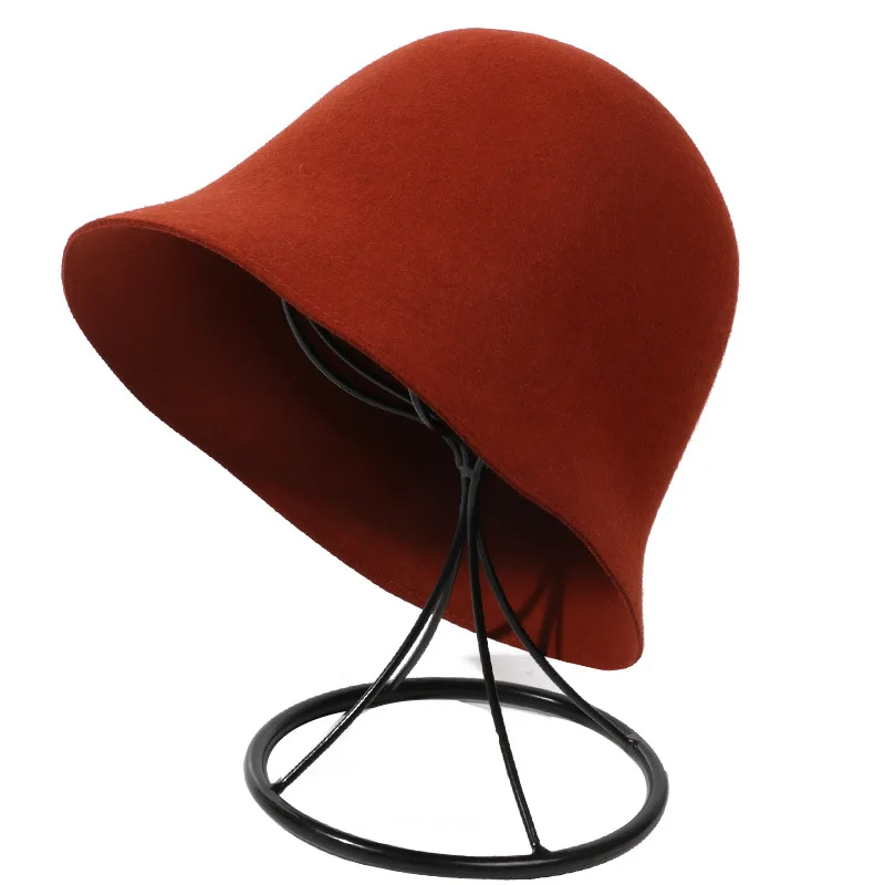 

Winter Bucket Fisherman Hat For Women Girl All-match Wool Panama Fishing Caps Autumn Outdoor Soft Warm bonnet femme hiver 2019