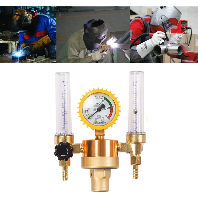 

Boutique Control Gas Regulator Dual Flowmeter for Professional Welding Manufacturing Cutting Air Compressor 7XEA