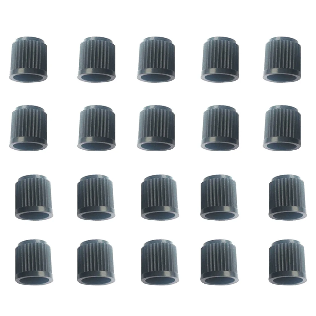 

20 Pcs Plastic Auto Car Bike Motorcycle Truck ATV Quad wheel Tire Valve Stem Caps Black 10mm*13mm Car Accessories