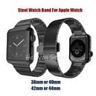 Ремешок из нержавеющей стали для Apple Watch band 44 мм 40 мм, металлический браслет-бабочка для iWatch band 42 мм38 мм, Apple watch Series 5 4 3 se 6
