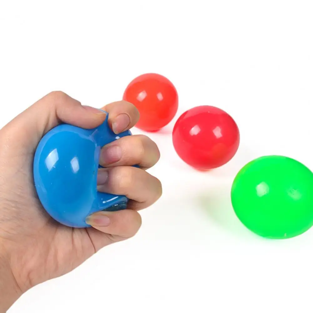

Solid Color Wall Suction Sticky Catch Throw Ball Pressure Reduction Kids Toy Pressure Reduction toy Kids Toy Ball Toy