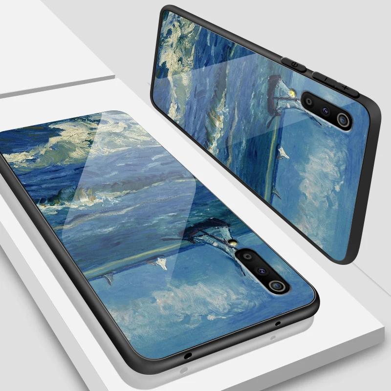 Для samsung Galaxy A40 A10 A20 A30 A50 A8S A6S A70 A80 A90 закаленное Стекло чехол J4Plus M10 M20 M30 Note9 роскошный защитный чехол - Цвет: W112