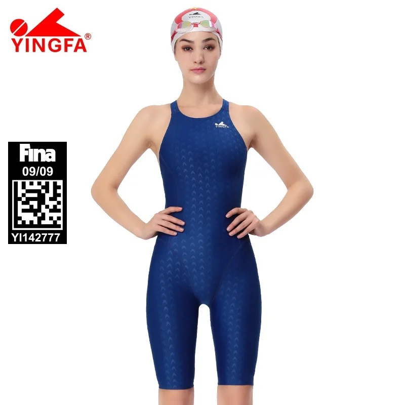 Yingfa FINA Approved Professional Swimming Suit Women Knee Sports Competition Tights  Swimsuit Grils Bathing Suit
