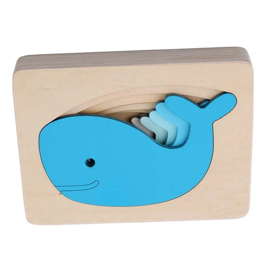 Детские деревянные игрушки для детей, животные, картонная 3D головоломка, многослойные пазлы, детские игрушки, обучающие средства для детей раннего возраста
