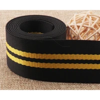 1 12 black yellow striped webbing soft smooth purse strap belt bag purse bag straps 38mm webbing woven handle