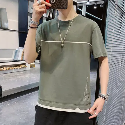 

Men's casual short-sleeved t-shirt wild clothes tide 3192