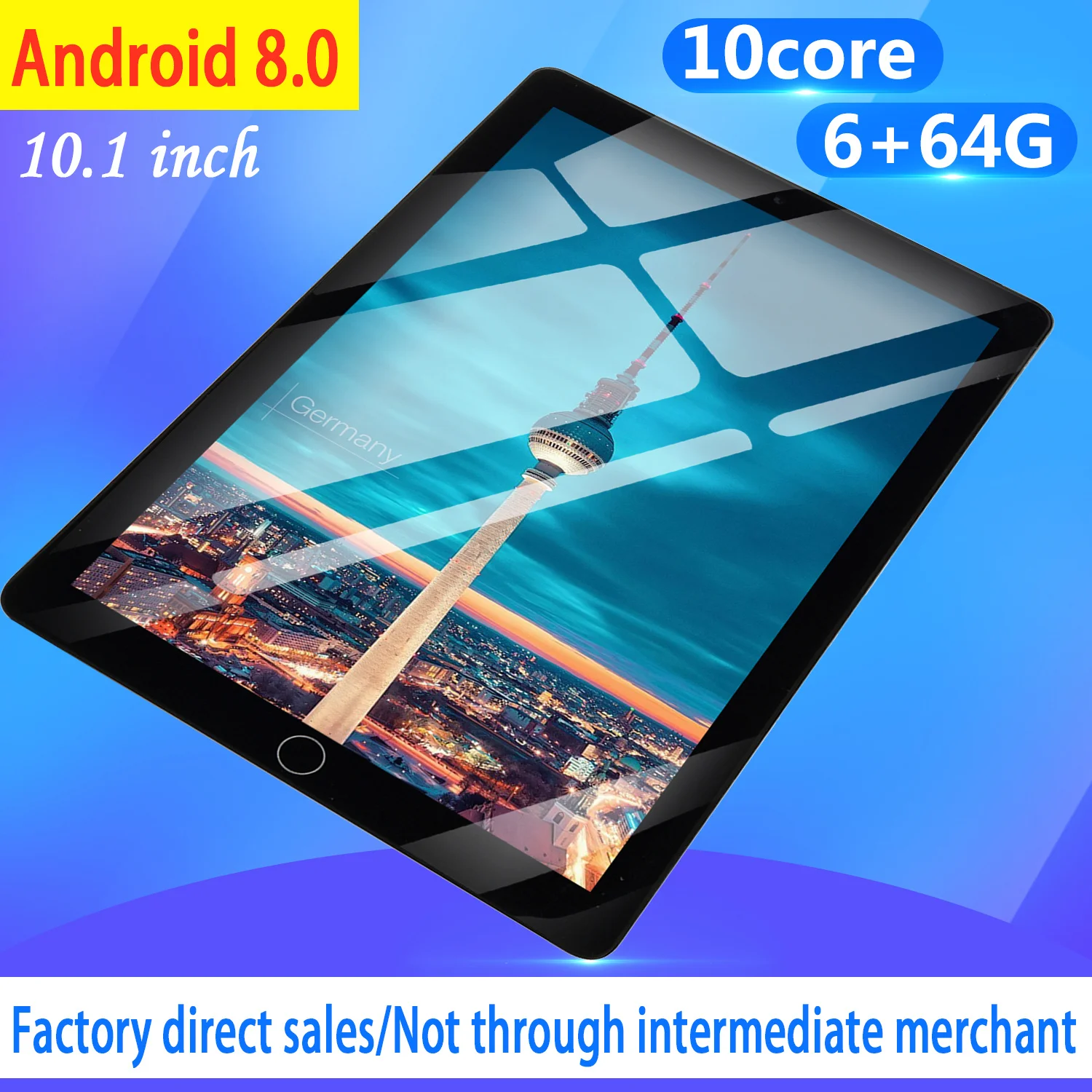2021 wi fi планшет компьютер Экран 10 дюймов десять Core 6G + 64G Android 8 0 Dual SIM с двумя