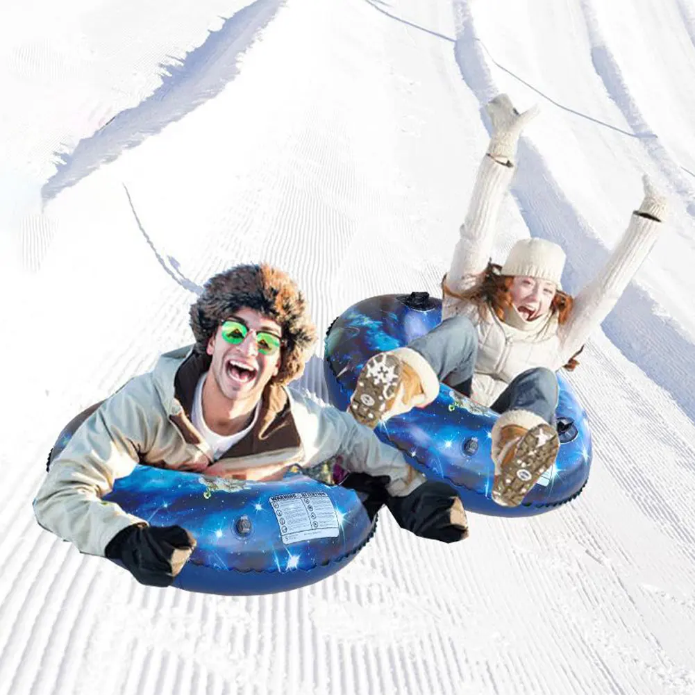 

Игрушка-снегоход, надувной снегопад, лыжный круг с ручкой, лыжное оборудование для детей, взрослых, лыжная утолщенная плавающая трубка