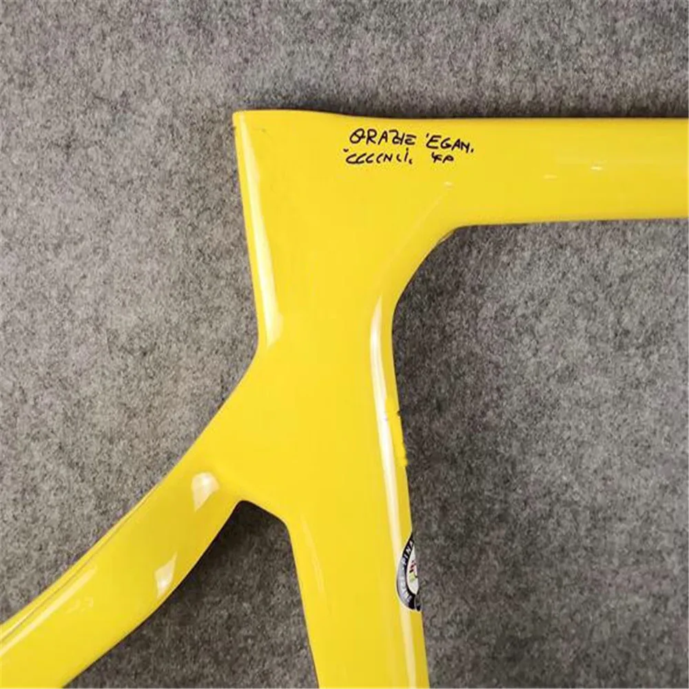 Желтая рама для дорожного велосипеда T1100 1K F12 F14 полный цвет фоторамка + руль BB68
