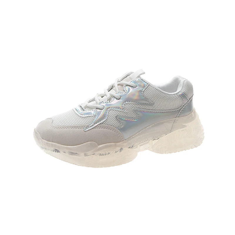 Дышащие кроссовки с прозрачной подошвой легкие туфли на толстой подошве со