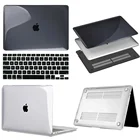 Прозрачныйчерный Твердый чехол для Macbook Air 13 Retina Pro 11 12 13 15 16 2020 A2289 A2159, чехол для ноутбука с крышкой для клавиатуры A2338 A1932