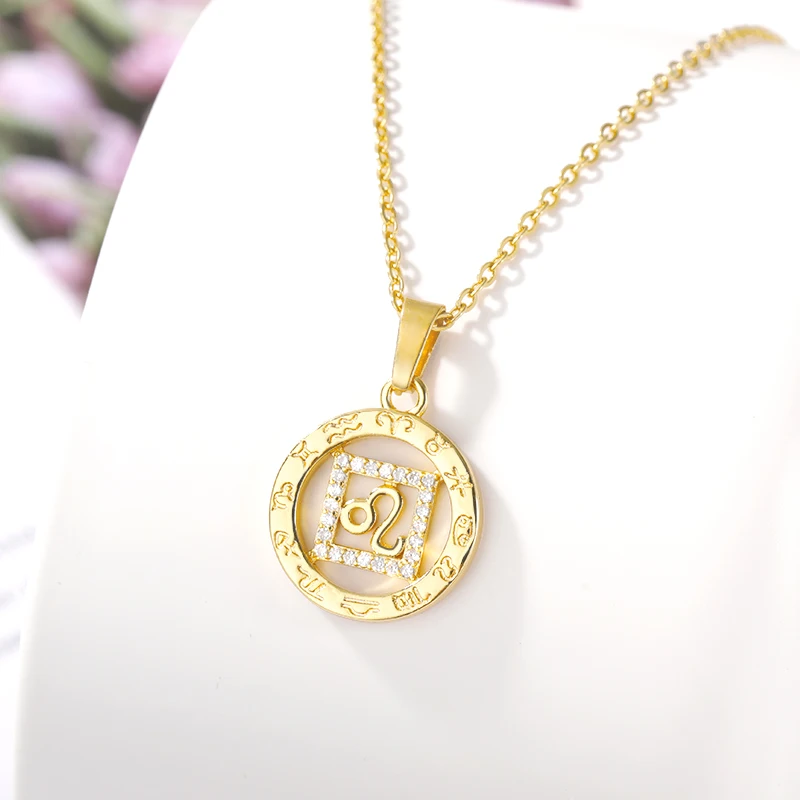 Ожерелье со знаками Зодиака 12 созвездий ожерелье для женщин Овен Лев оптовая