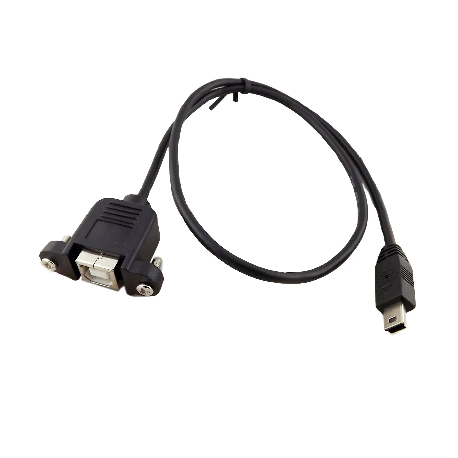 

1 шт. USB 2,0 B гнездо принтера Панель Крепление к мини USB 5 Pin Мужской адаптер Соединительный кабель 50 см