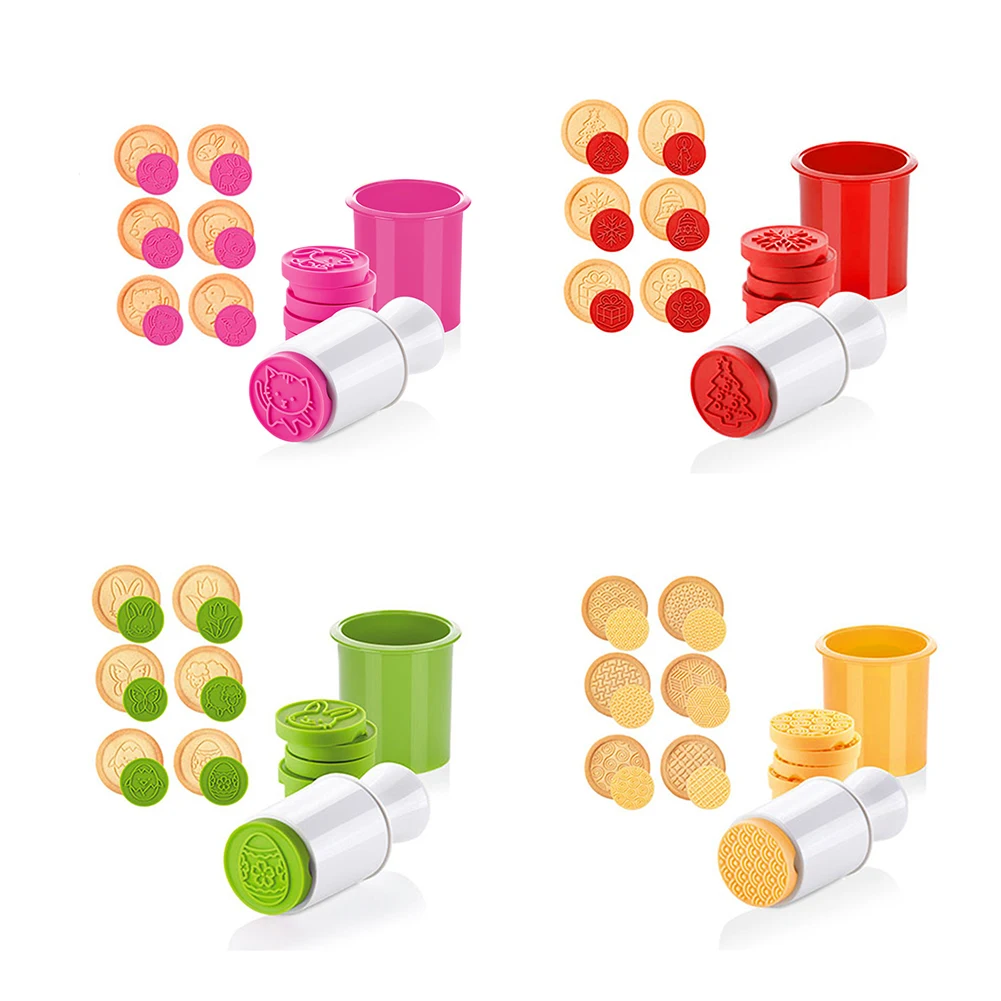 6 шт./компл. для выпекания печенья Форма Бисквит Пресс формы пресс Рождество форма