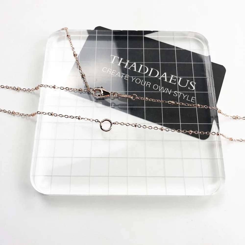 Charm Necklace Rose Gold Color Round Carrier 2020 Spring Fashion Jewelry Europe Link Chain 925 Sterling Silver Gift For Women | Украшения и