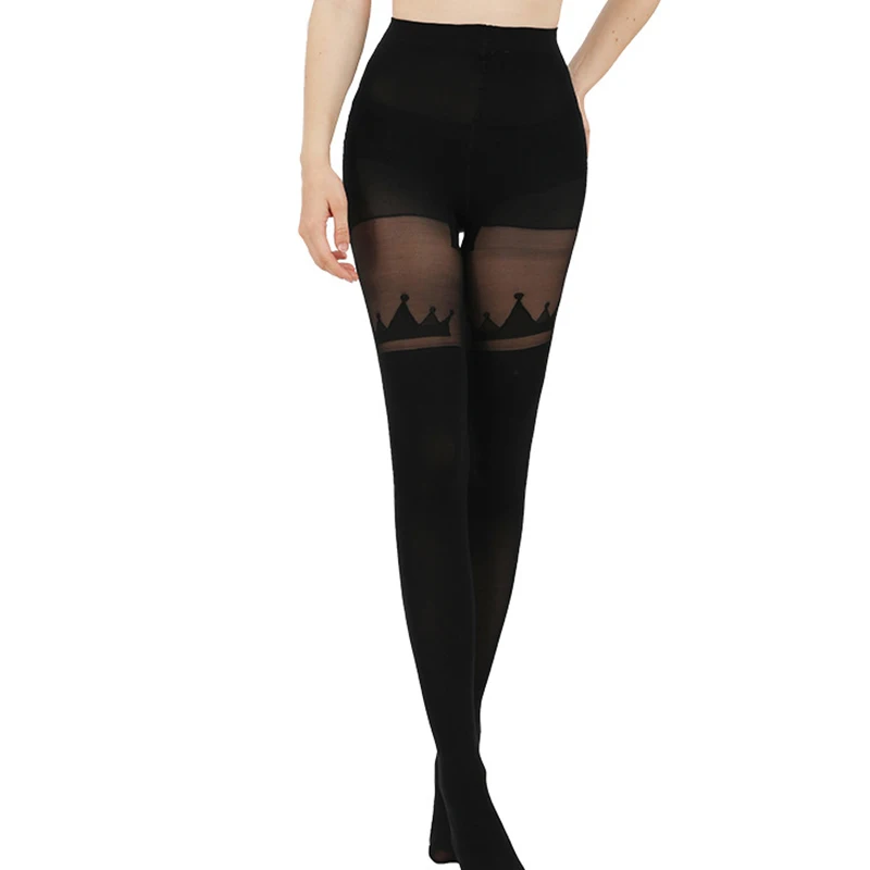 Толстые черные колготки из жаккарда 280D с популярным логотипом New DREAM сексуальные