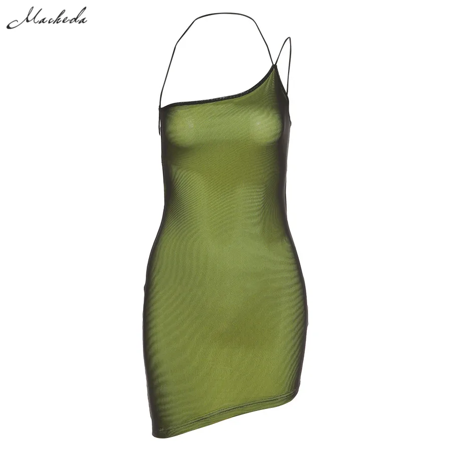 

Male summer fashions double layer dress female thin halter sleeveless sexy back-less clothes mini dress 2021 new