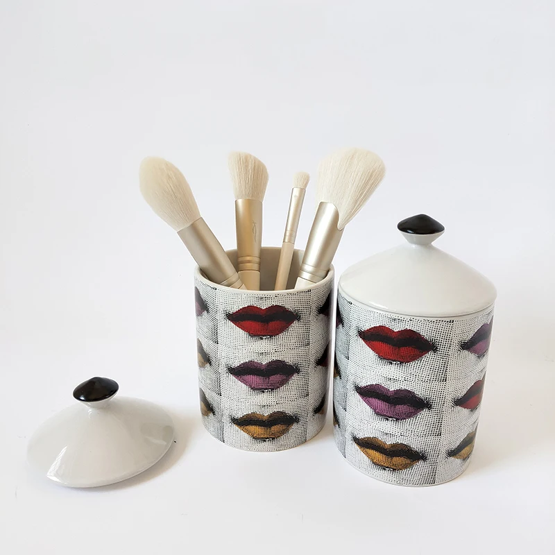 Подсвечник в стиле ретро Женская банка для хранения лица керамическая подставка