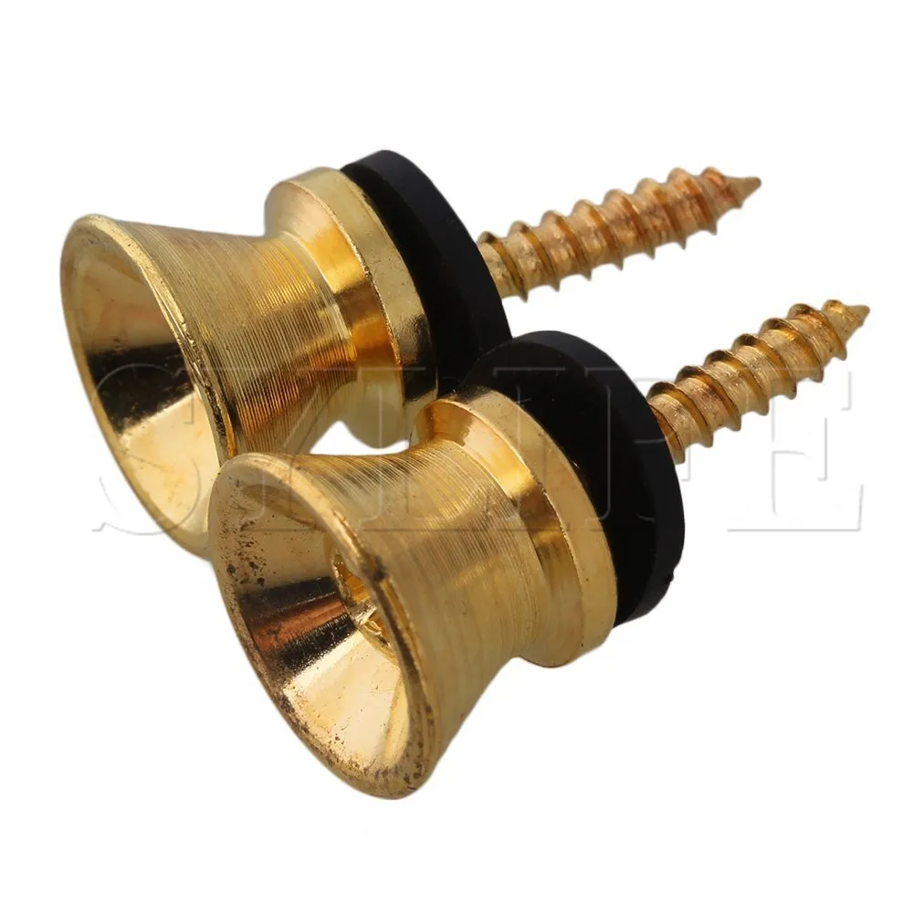 2x золотистый ремешок замок для электроакустическая гитара бас Маленькие