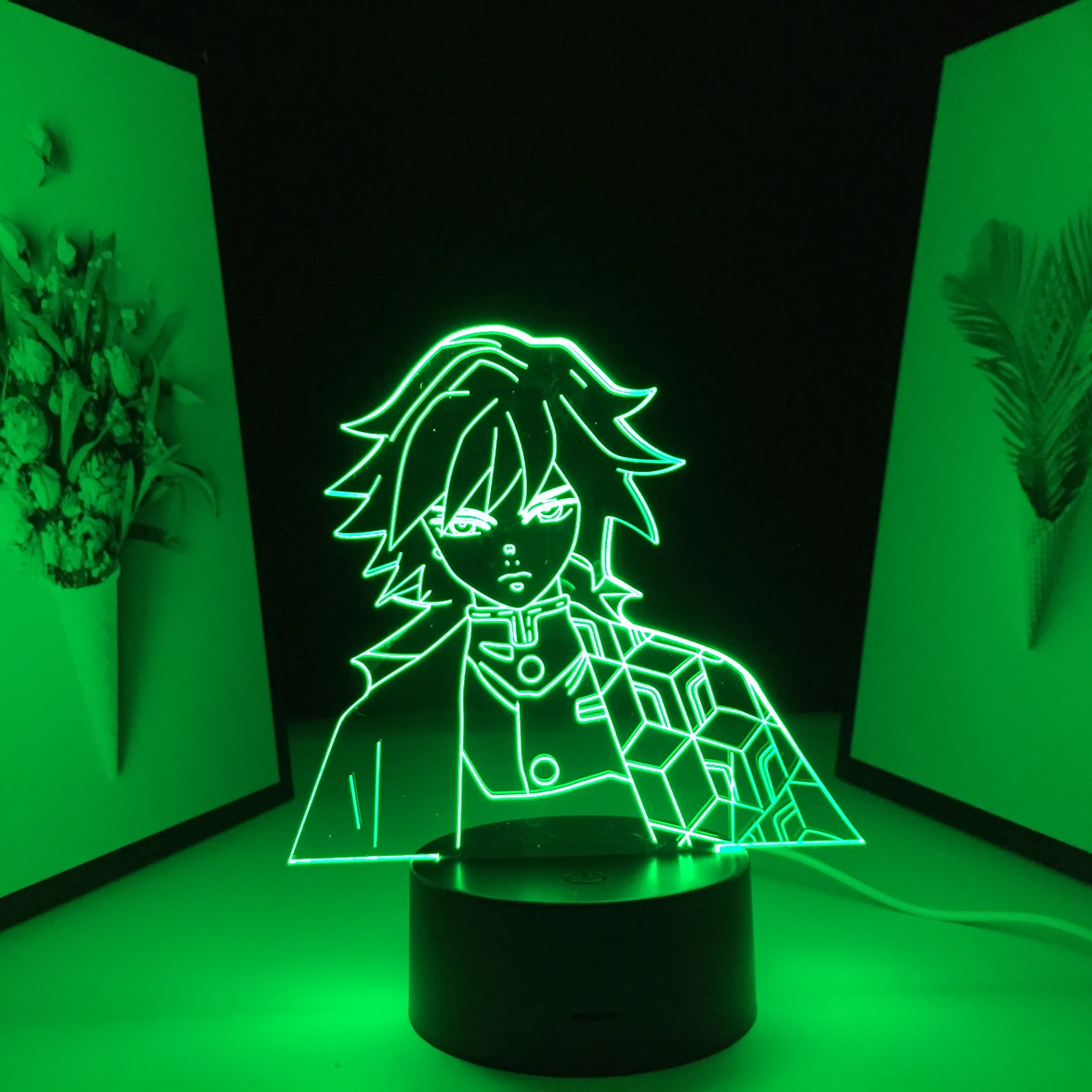 

3D LED Lamp Anime Figure 7 Color Changes With Remote Control Black Base Visual Illusion for Festival Birthday Gifts Night Light