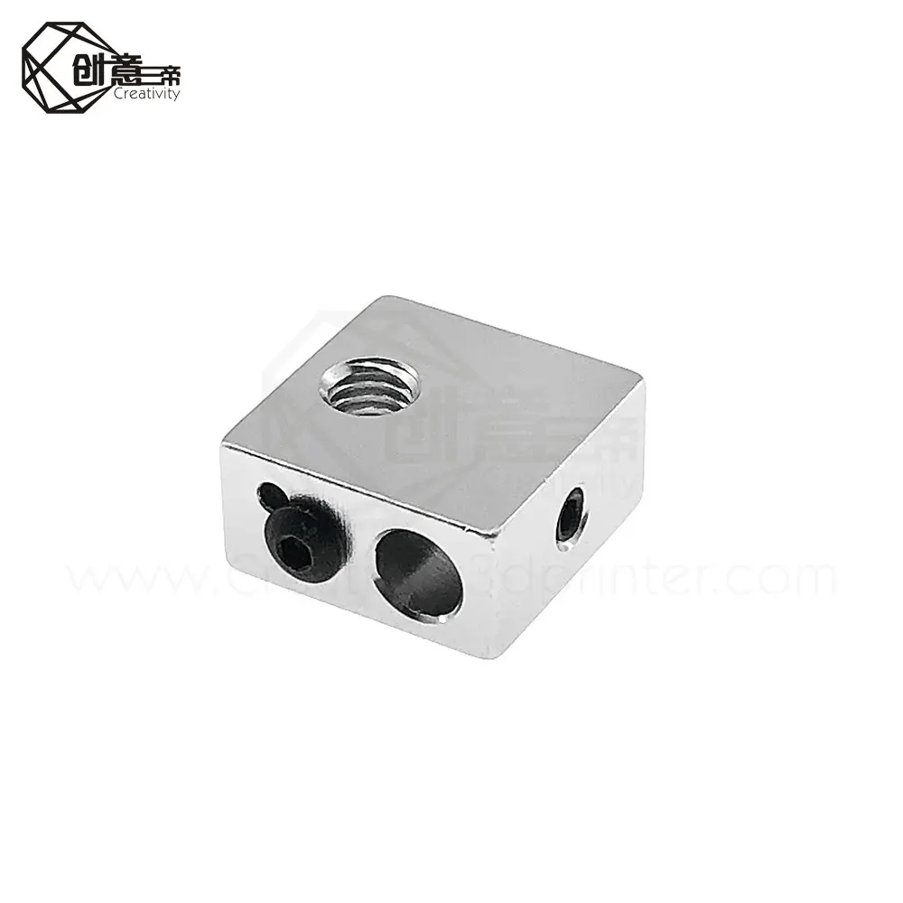 Creativity CR8Aluminum Heat Block (20*20*10mm) Hot End Heater Head Extruder 3D Printers Part heat bolck aluminum 3d print Parts |