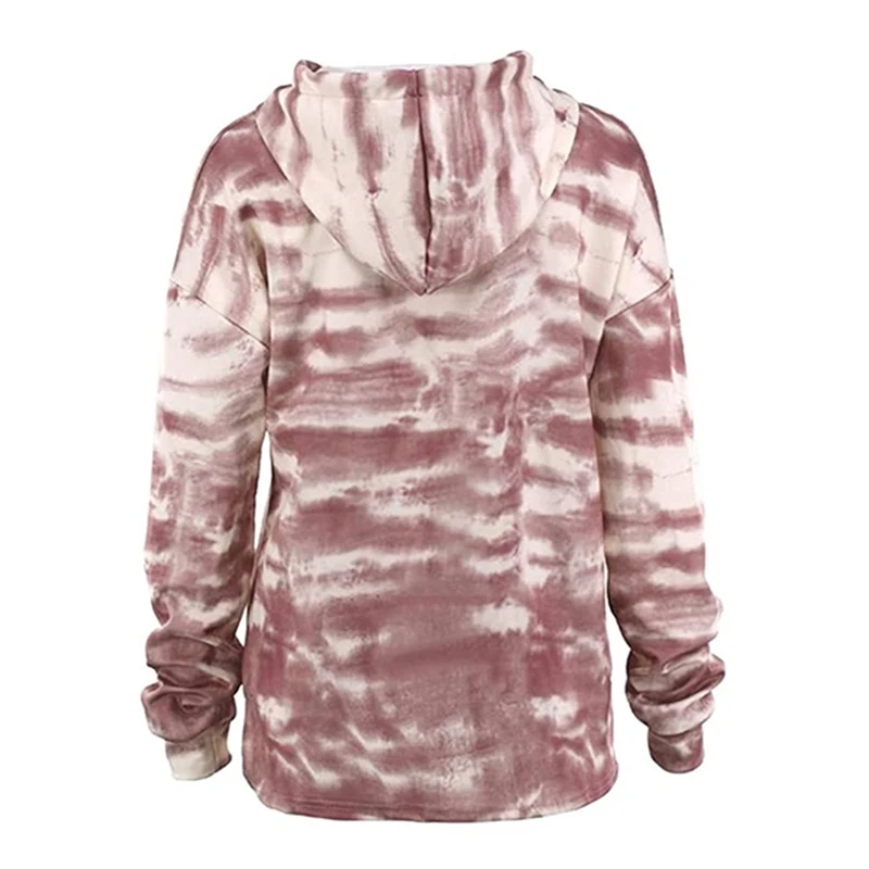 

Tie-Dye Gradient Hooded Women Fashion Long-Sleeved Tie-Dye Round Neck Sweatshirts Casual Women Oversized Hoodie