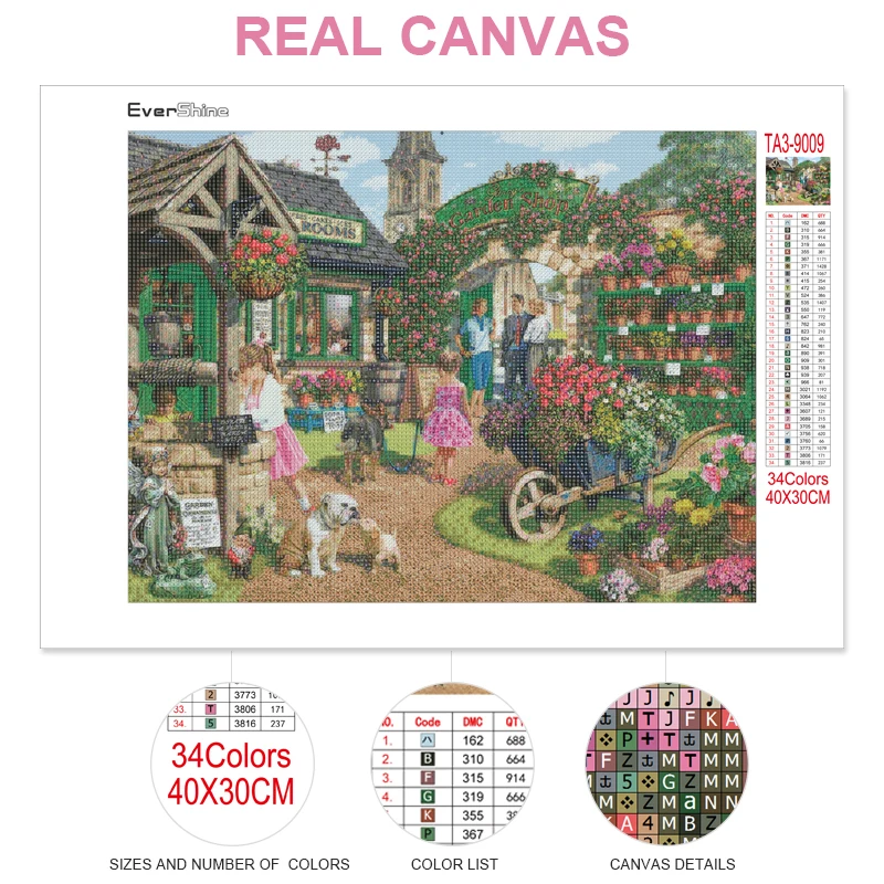 EverShine 5D DIY Diamond Painting Full Square Drill Garden Embroidery Scenery Rhinestone Cross Stitch Mosaic Home Decor | Дом и сад